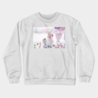 Pastel Easter Bunny Still Life Impressionist Painting Crewneck Sweatshirt